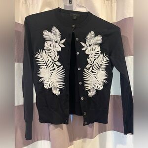 JCrew M Embroidered Cardigan